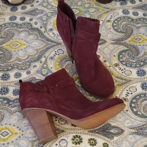 Size 9.5 Franco Fortini Burgundy Leather Booty